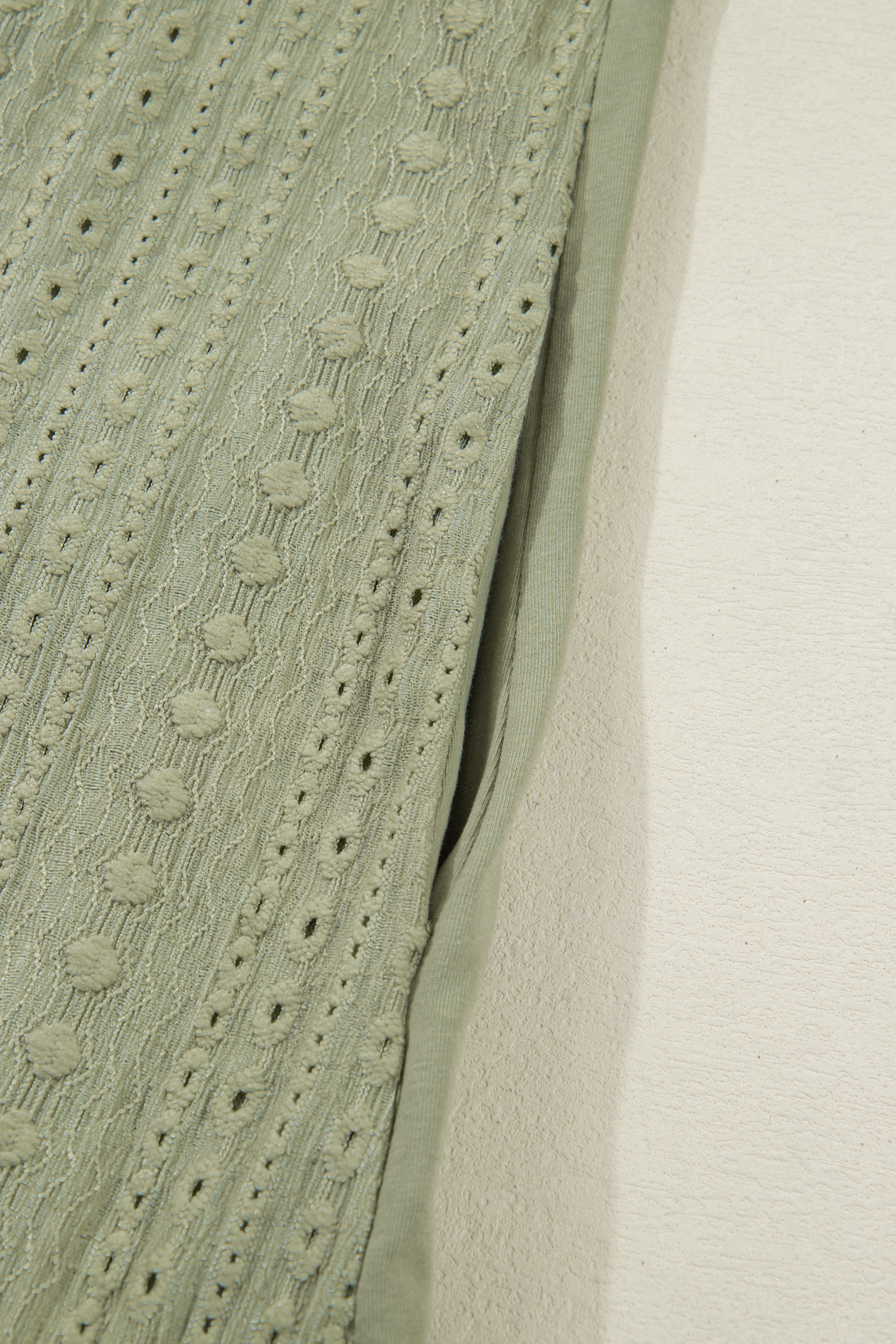 Laurel Green Jacquard Frilled Ruffled Long Sleeve Mini Dress