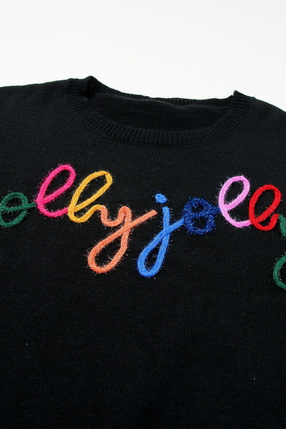 White Merry & Bright Round Neck Casual Sweater
