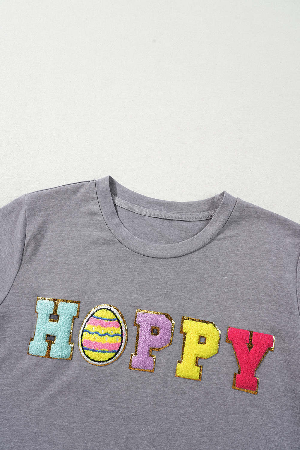 White Rabbit Bow Knot Print Crew Neck T Shirt