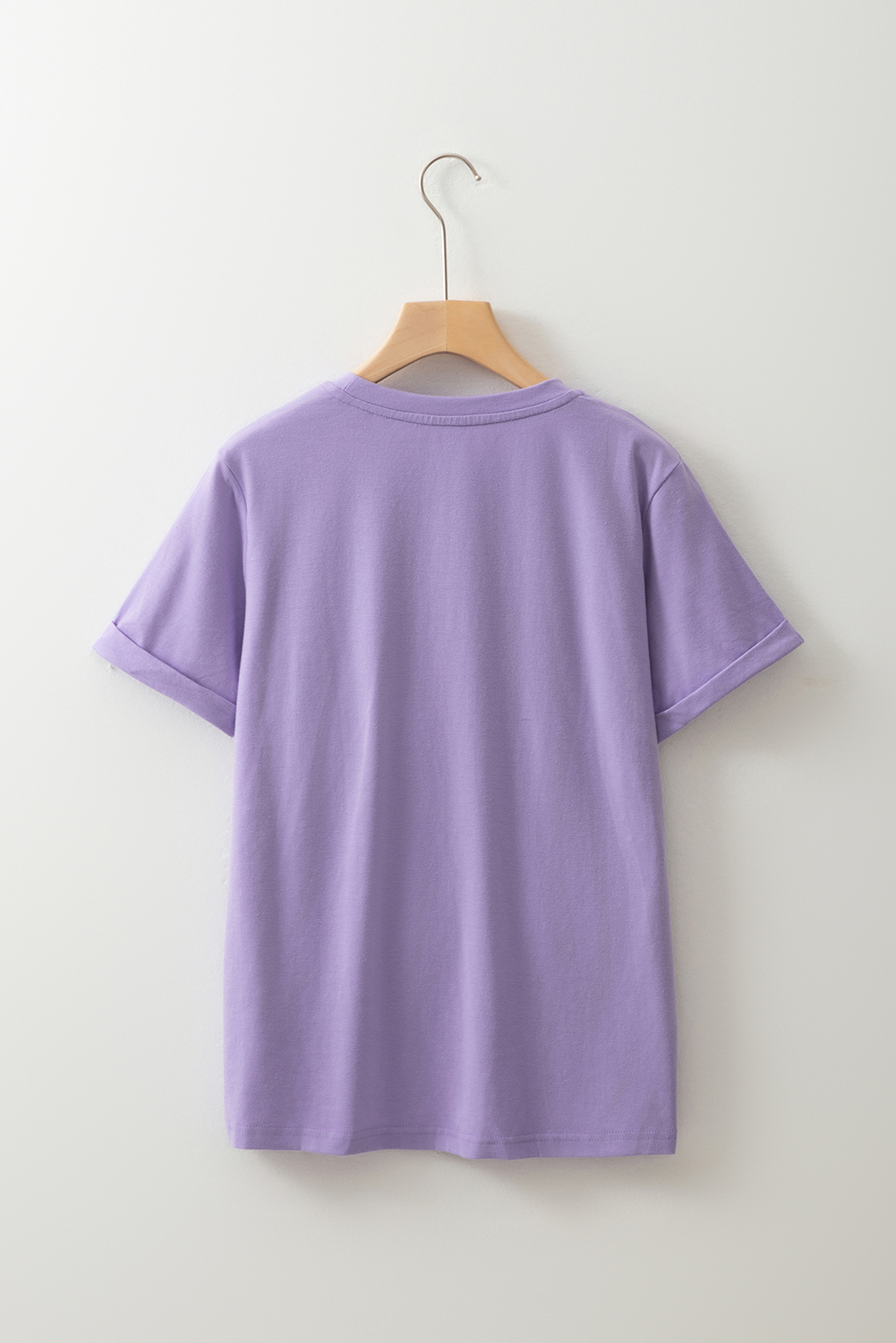Wisteria Spooky Sequin Letter Patched Cotton Blend T Shirt