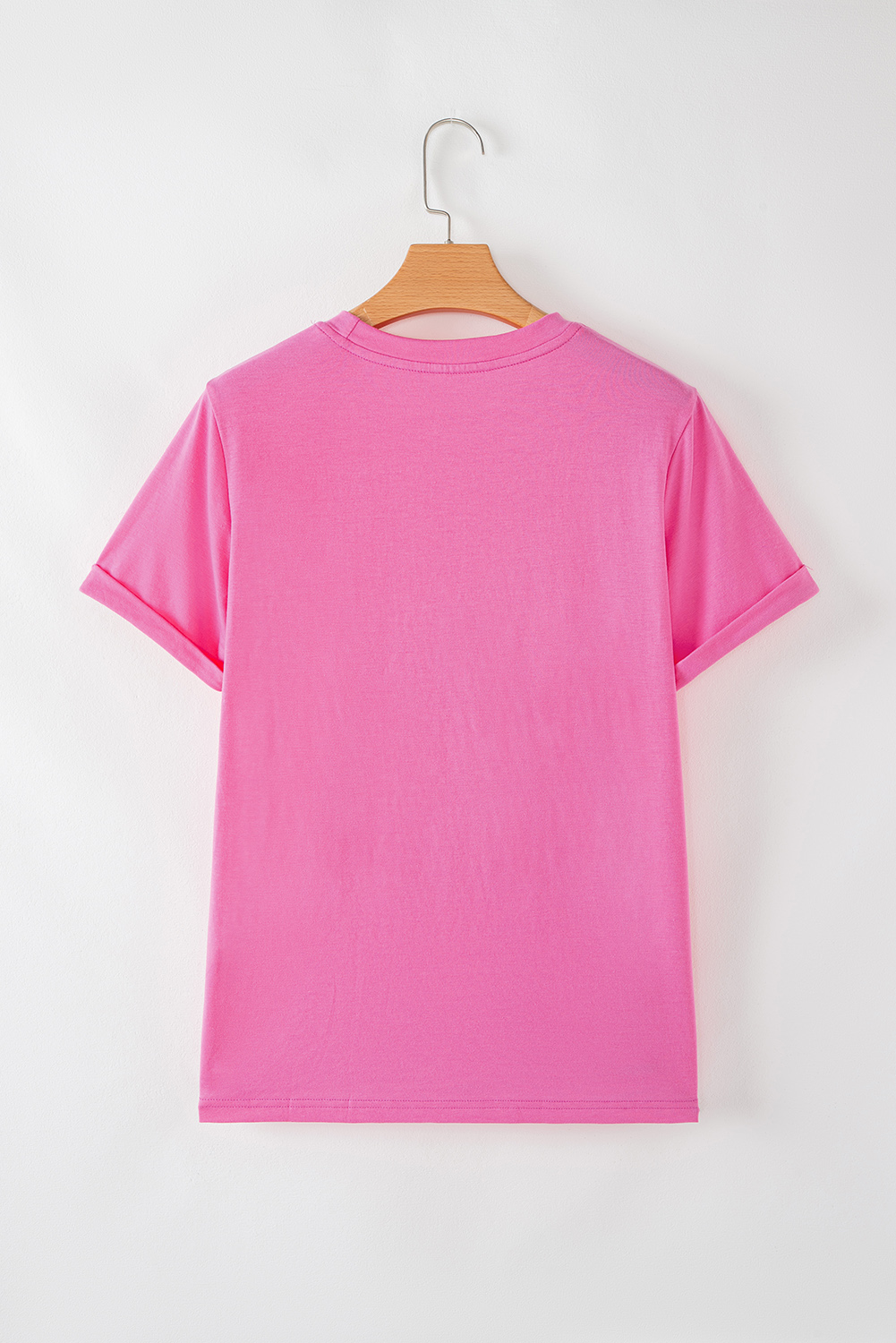 Khaki Casual Plain Crew Neck Tee