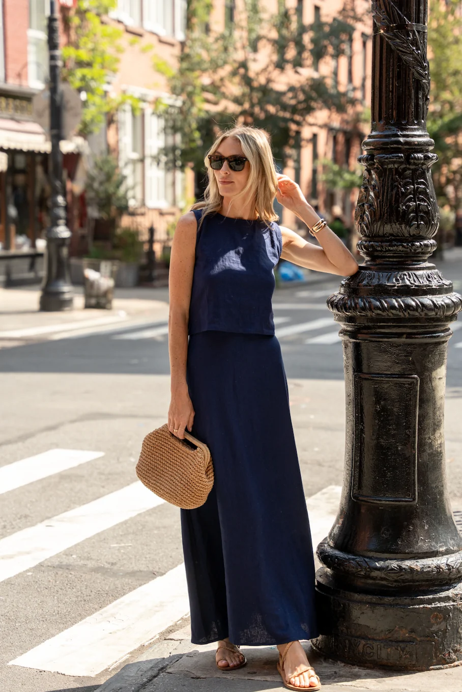 Navy Maxi Skirt Set - luftunsa