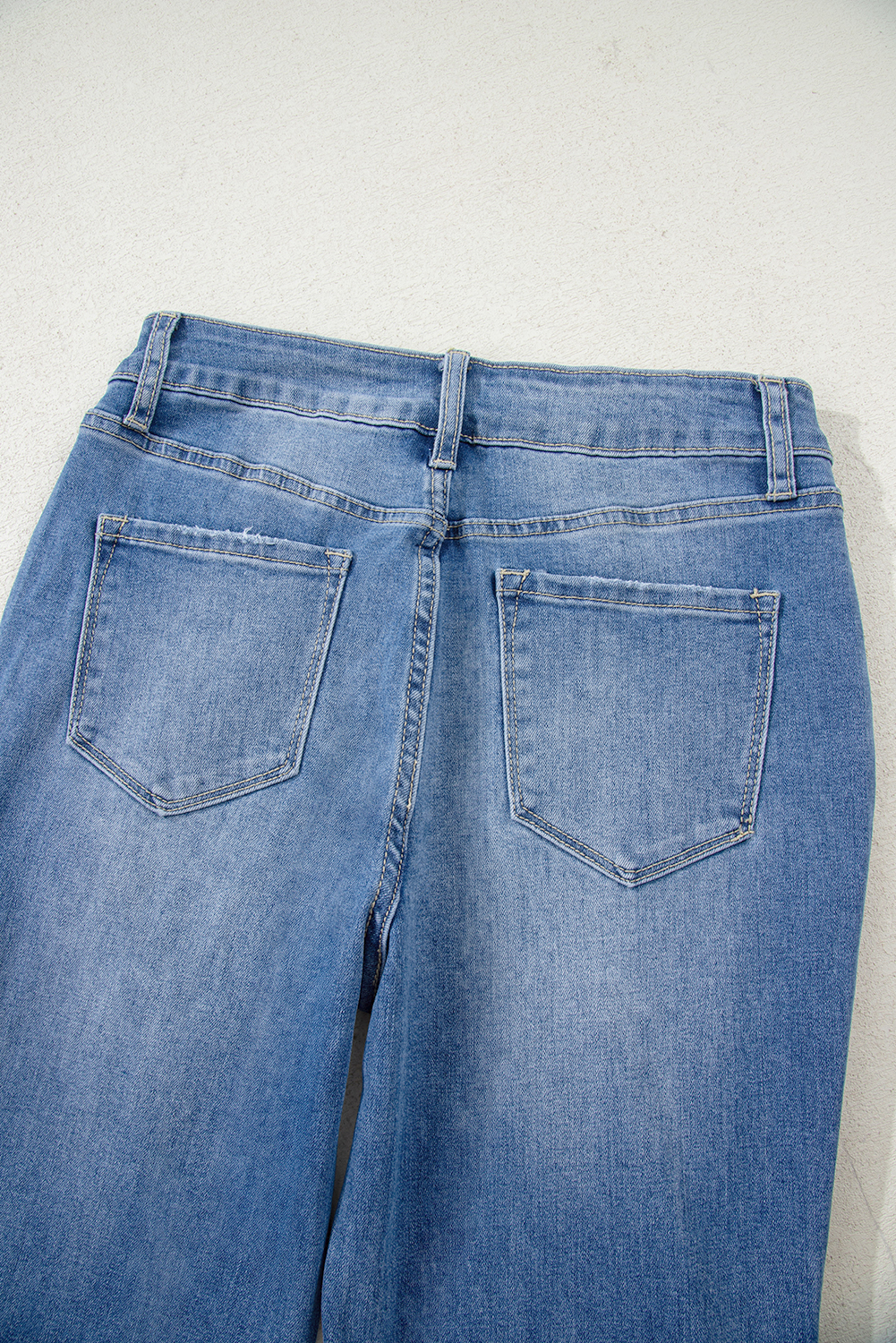 Ashleigh Blue Cut out Side Frayed Hemline Flare Jeans