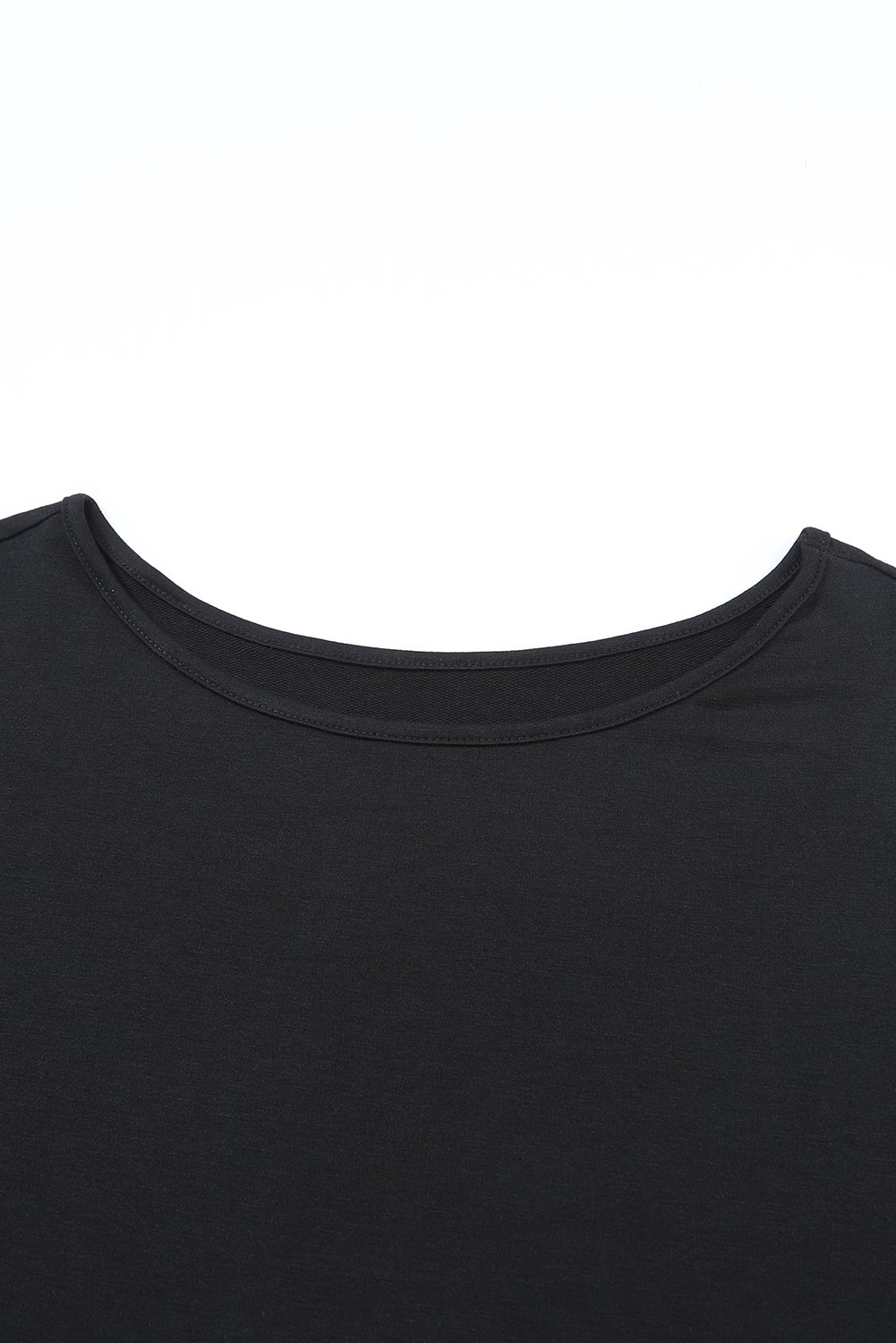 Black Asymmetrical Cut Out Buttoned Long Sleeve Top