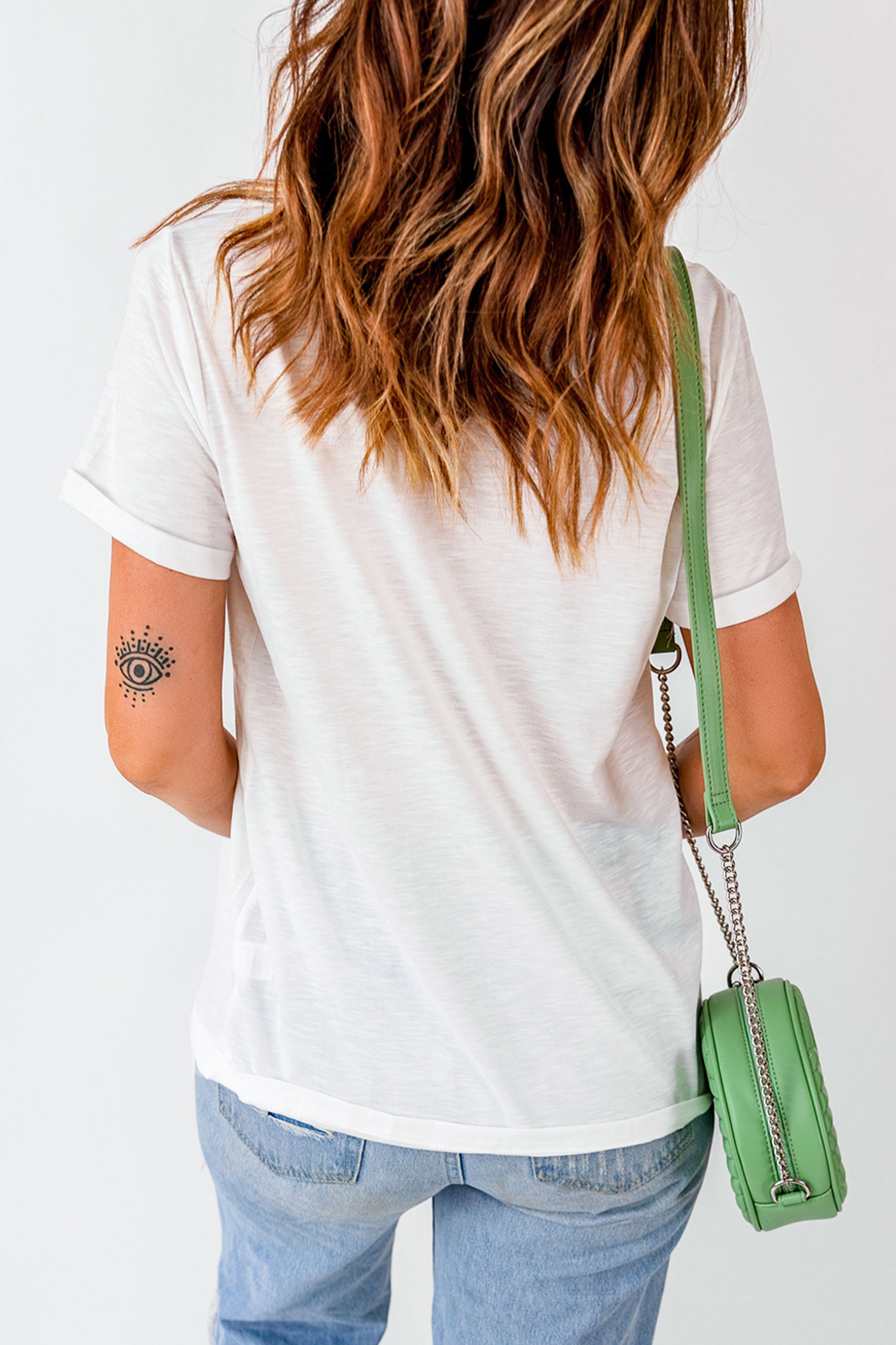 White Lucky Mom Club Vibrant Printed Casual T Shirt