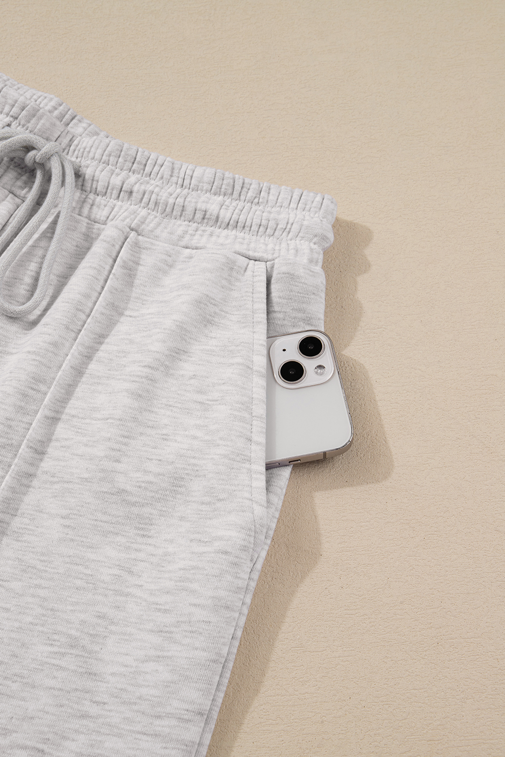 Light Grey Polo Tee Casual Pant Set