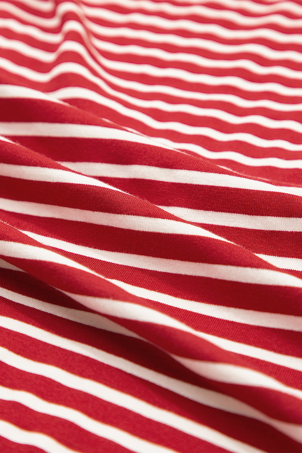 Red Stripe Chest Pocket Patch Round Neck Tank Top