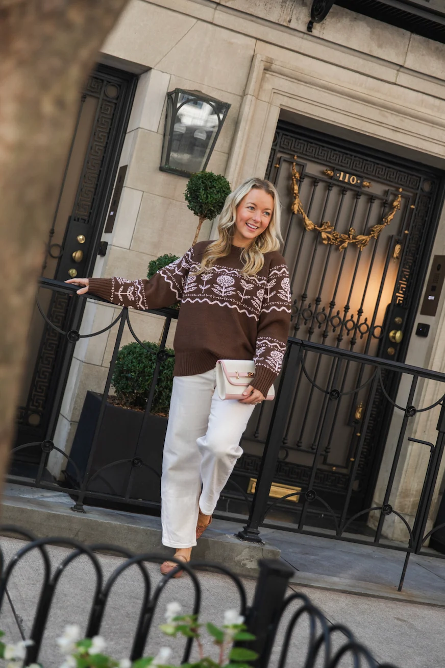 The Boathouse Block Print Sweater - luftunsa