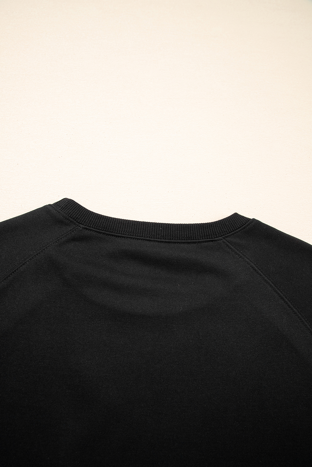 Black Varsity Spirit Striped 89 Graphic Casual Sweatshirt