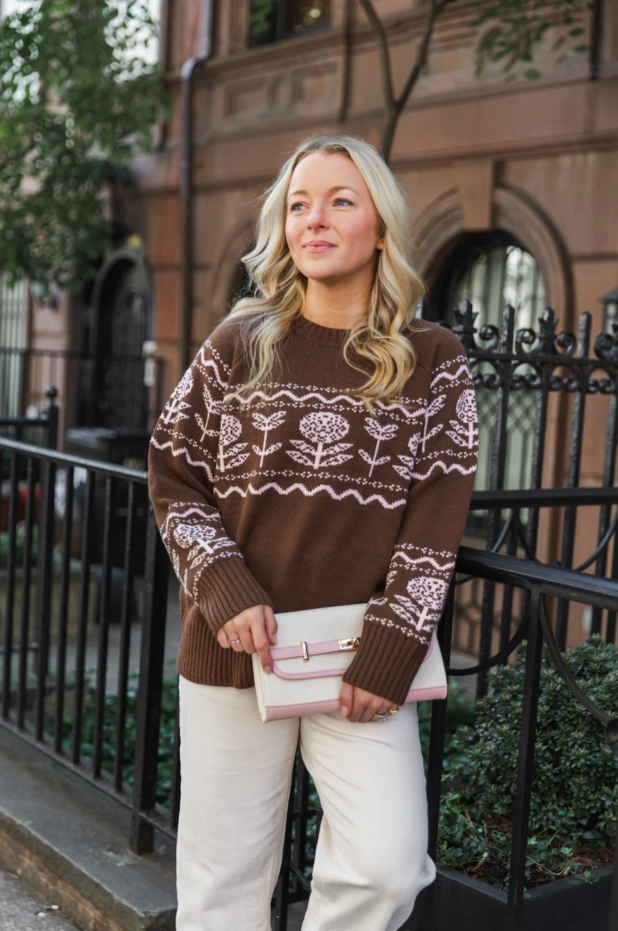 The Boathouse Block Print Sweater - luftunsa