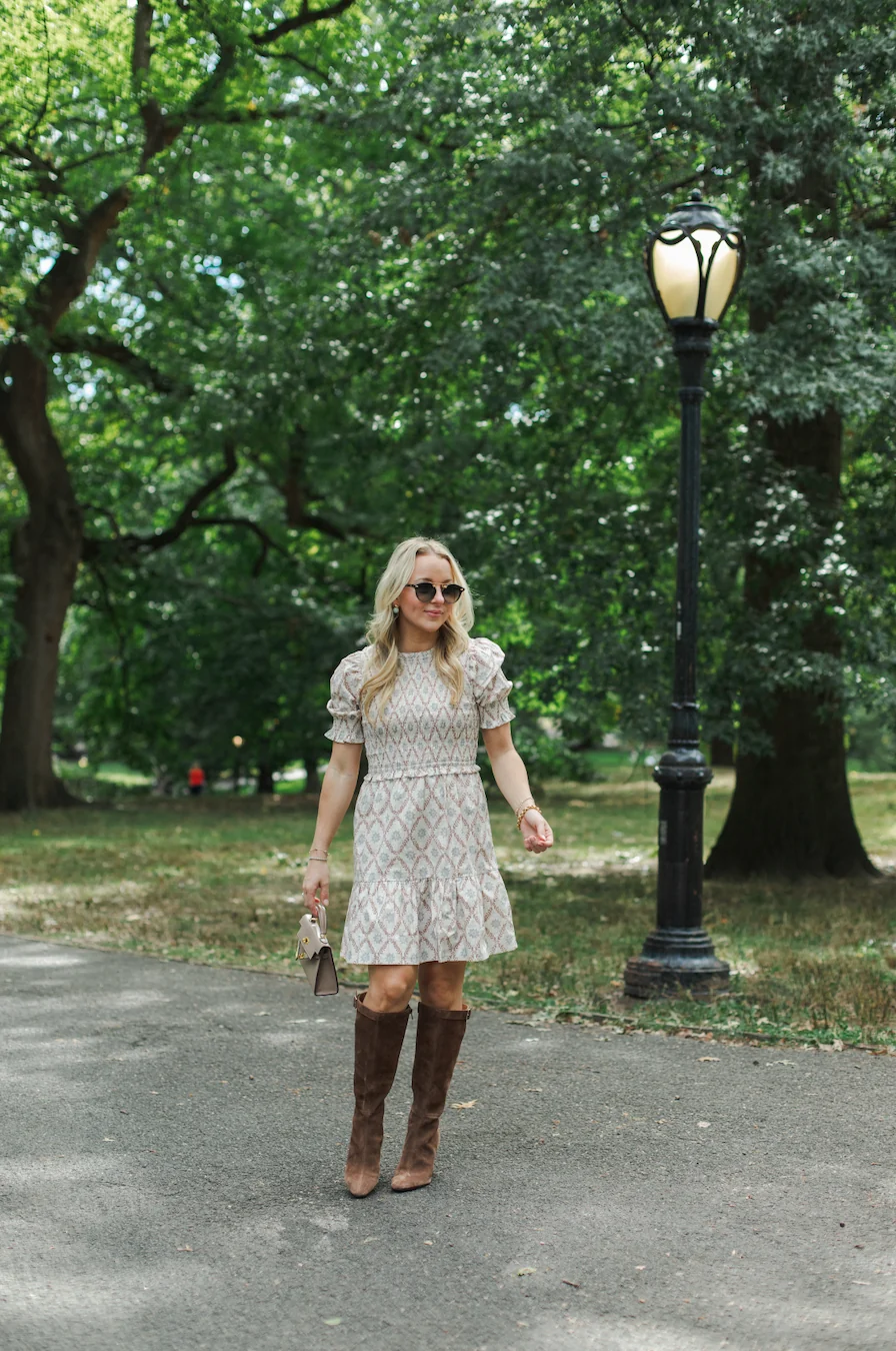 The Uptown Smocked Puff Sleeve Mini Dress - luftunsa