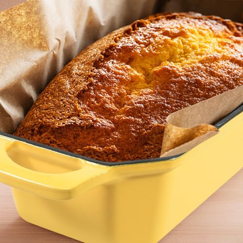 Bread Pan Cast Iron Loaf Pan with Lid Bread Loaf Pan 9x5 Inch Loaf Pan Enameled Cast Iron Sourdough Loaf Pan, DarkCyan
