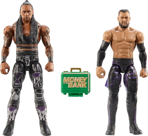 Mattel WWE Main Event Championship Showdown 2-Pack Action Figures & Accessory, Series #20 Damian Priest & Finn Balor Collectible Set