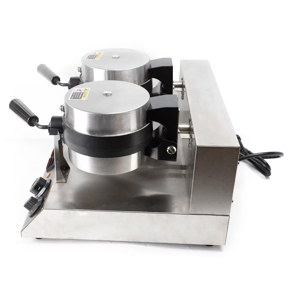 DENEST Dual Rotating Belgian Waffle Maker Commercial Non-Stick 7
