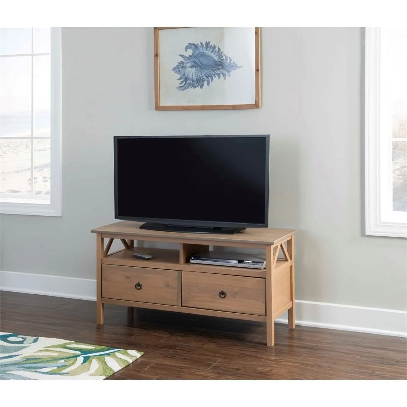 Atlin Designs Rustic Wood TV Stand for TVs up to 44