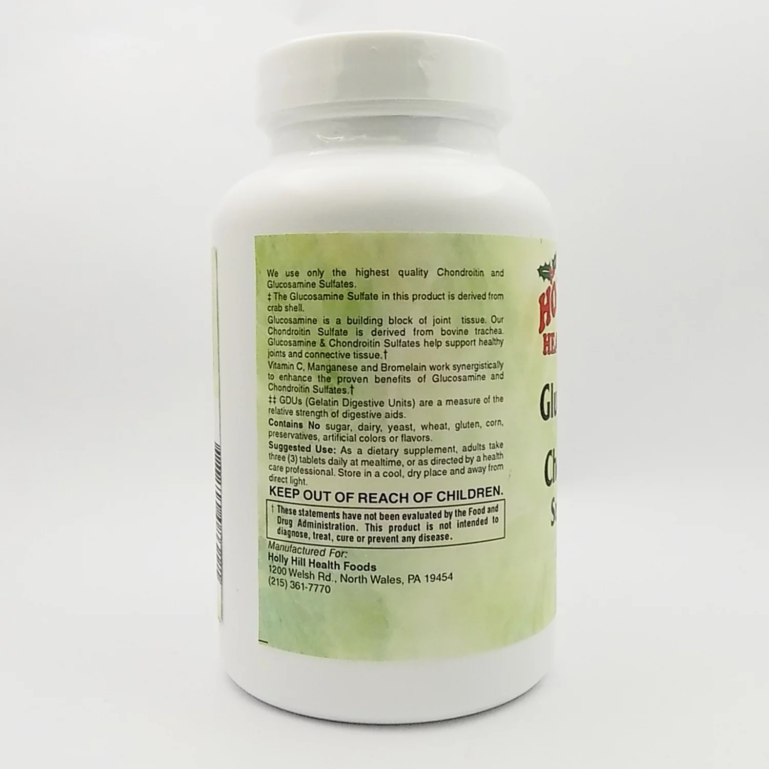 Holly Hill Health Foods, Glucosamine and Chondroitin Sulfate Plus, 120 Tablets