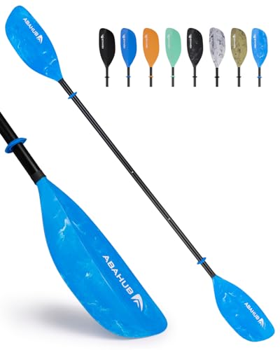 Abahub Adjustable Kayak Paddle 210-230 cm/ 230-250 cm Floating Kayaking Oars Boating Oars Canoeing Oars Black