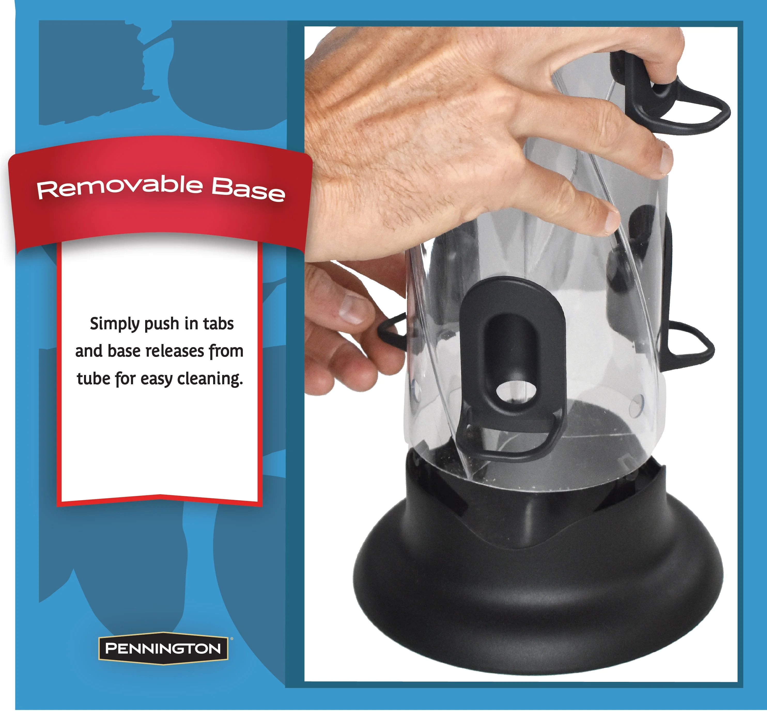 Pennington Earth Smart Black Recycled Resin Triple Swirl Chamber Wild Bird Tube Feeder, 5 lb. Capacity