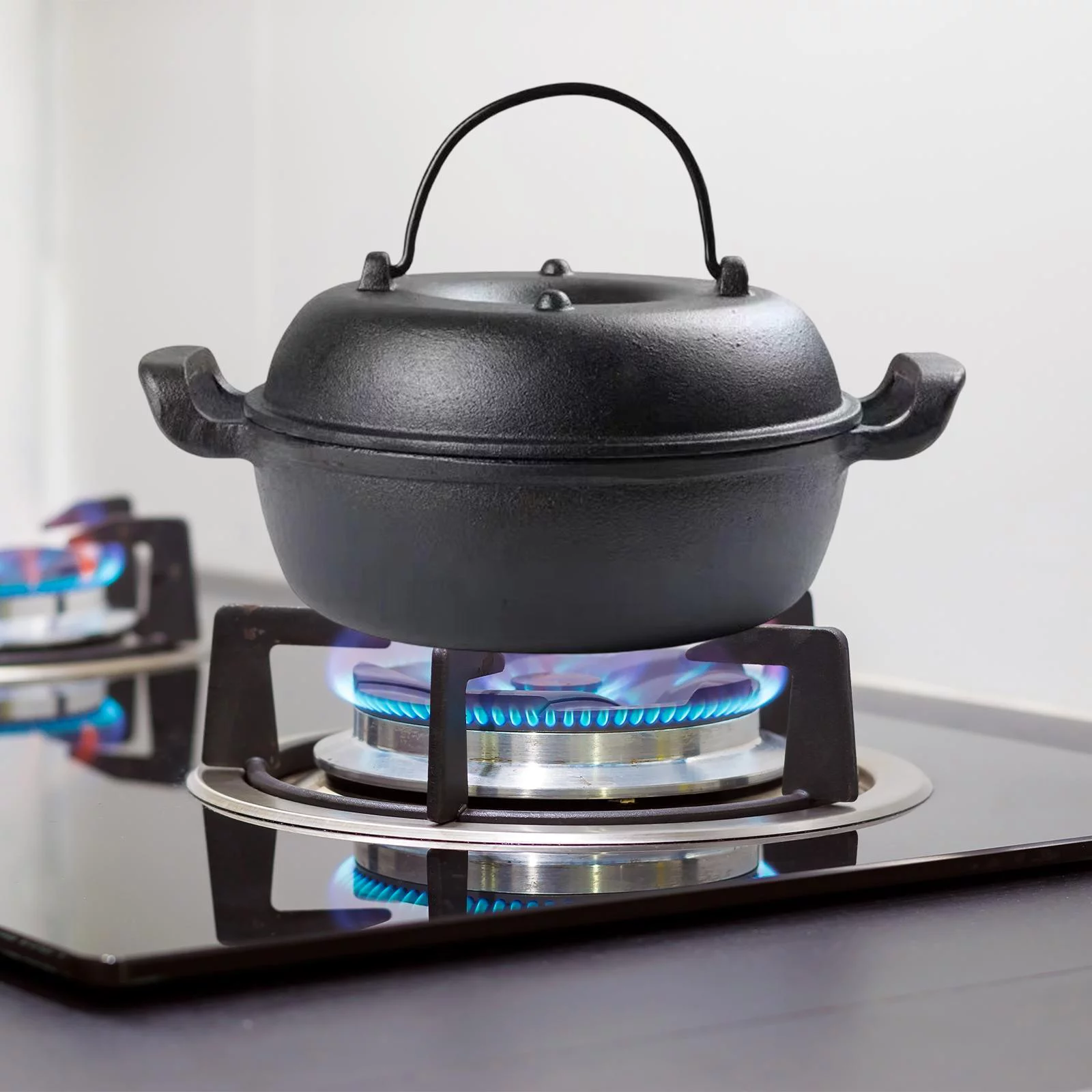 Extra Thicker Roasting Pan with Handle with Lid Cookware Multi Use Univesal Cast 23cm