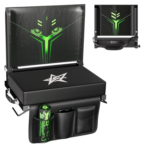 Stadium Seats for Bleachers with Back Support, Thickened Bleacher Seats with Comfy Cushion and Creative Pattern Backs, Wide Portable Stadium Chair with Shoulder Strap and Cup Holder