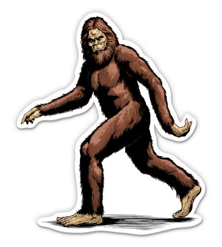 Sasquatch Big Foot Walking - Vinyl Sticker Waterproof Decal