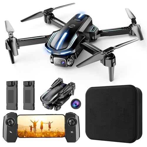 Drone with Camera 1080P HD FPV Foldable Mini Drone for Beginners Kids Adults, Drone with One Key Take Off/Landing, Gesture Selfie, Altitude Hold, 3D Flip, Easy to Fly, 2 Batteries, Toys for Boys Girls