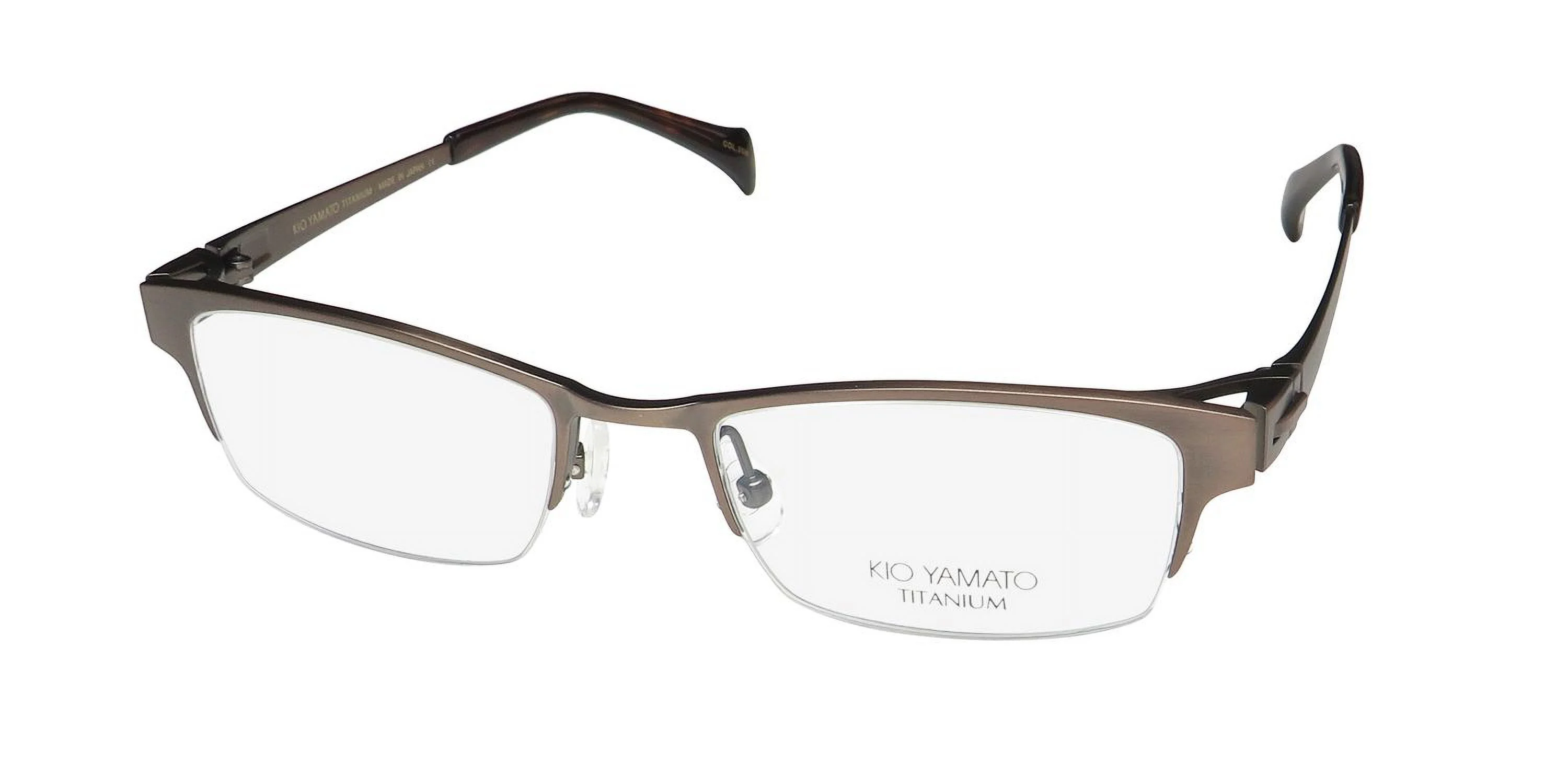 KIO YAMATO KT-406U TITANIUM HALF-RIM ELEGANT EXCLUSIVE EYEGLASS FRAME/GLASSES
