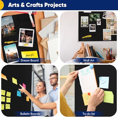 Vanhench Black Wrapping Paper, 17.5