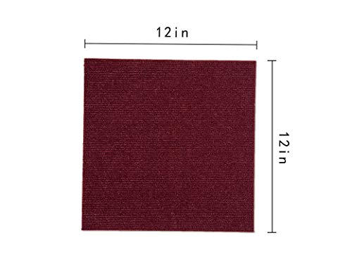 Self Adhesive Carpet Floor Peel Tile Square 48 Pcs 12