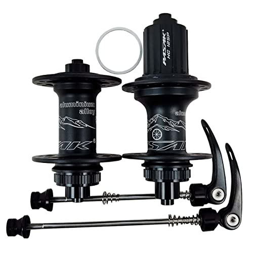 Hub 28/32 Hole Mountain Bikes Quick Release Center Lock Hubs Sealed Bearing Front Hub 100mm Rear Hub 135mm HG Freehub Support 8/9/10/11/12 Speed Cassette (Color : 28H)