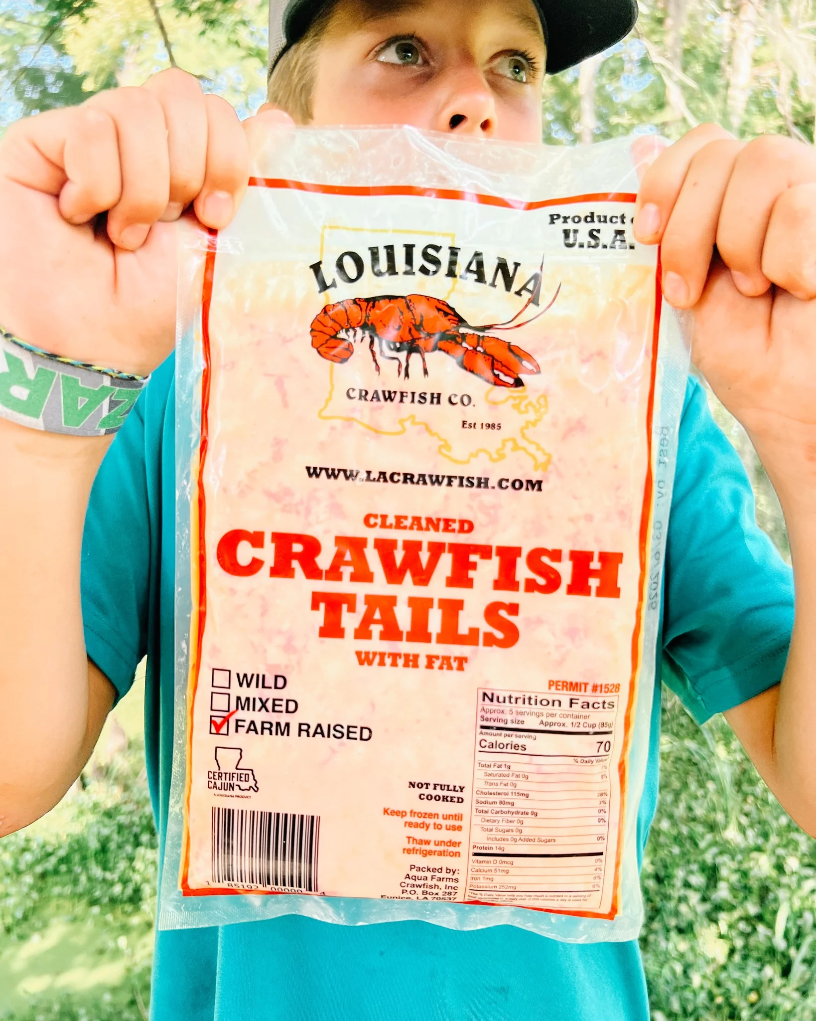Frozen Louisiana Crawfish Tail Meat 1 Lb