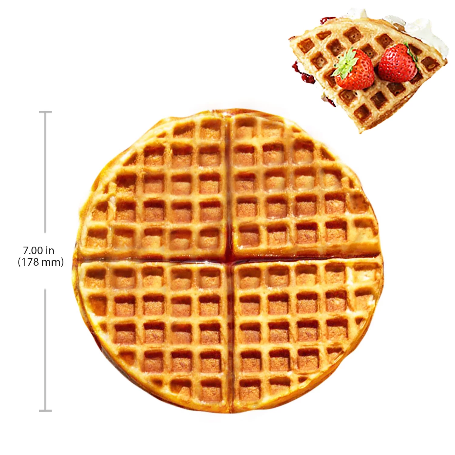 Belgian Waffle Maker | Cone Maker and Waffle Iron | Round-Shape Thin Waffles