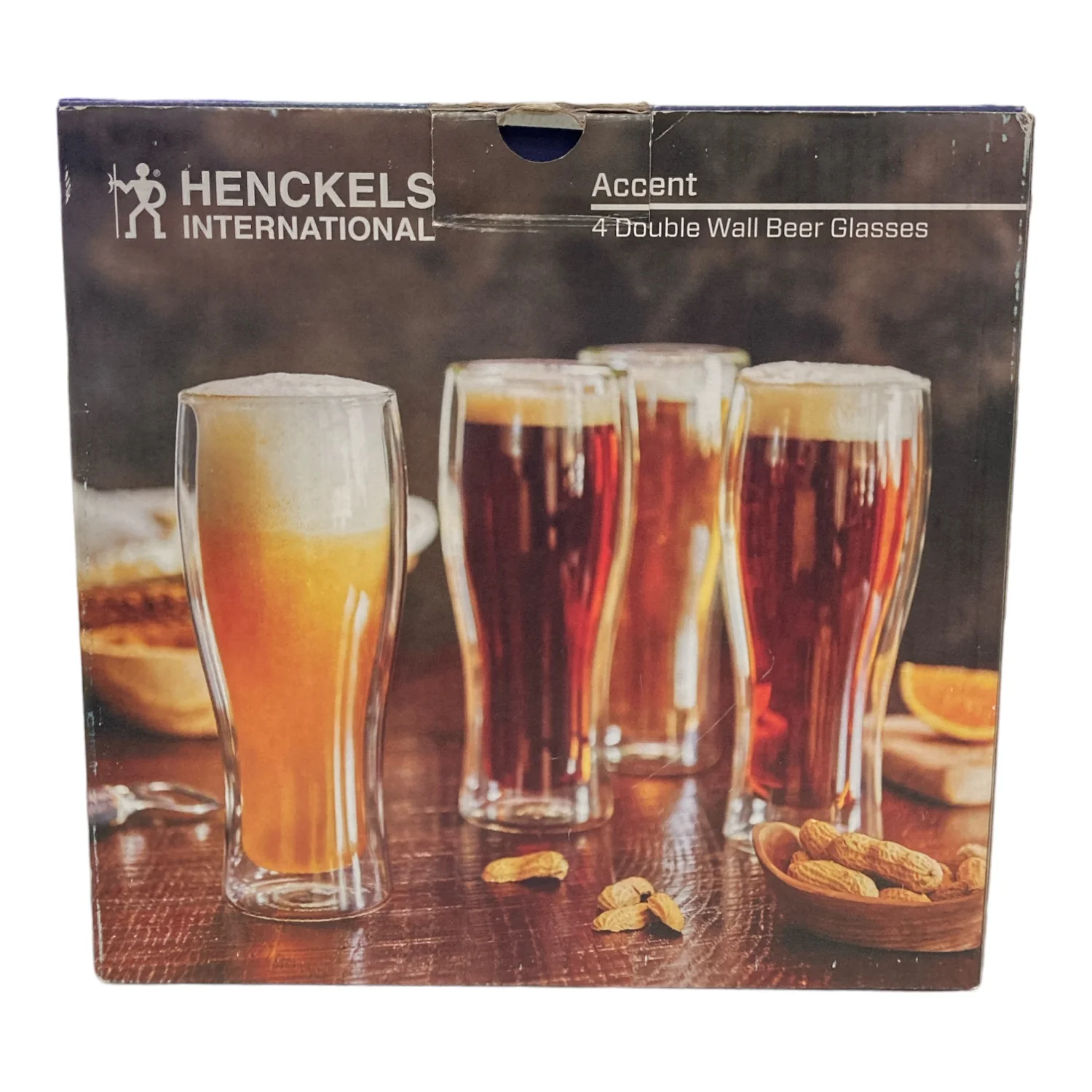 Henckels International 14-oz. Double Wall Beer Glass, 4-pack