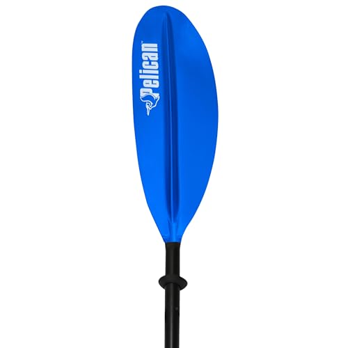 Pelican- Standard Kayak Paddle - Aluminum Shaft and a Durable Polypropylene Blade - 0/65° Blade Angle - with Drip Ring