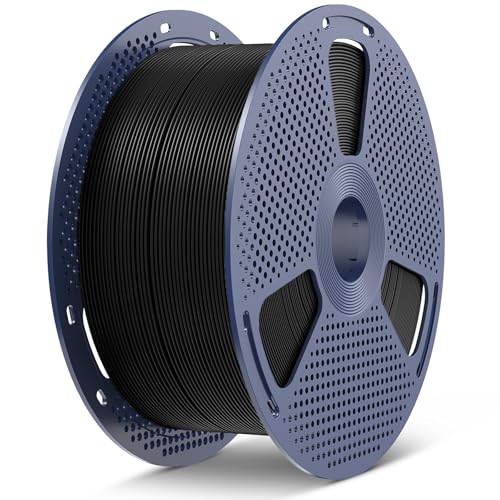 SUNLU PLA+2.0 3D Printer Filament Bundle, 4KG Upgrade PLA+ Filament 1.75mm, Tougher and Stronger, Dimensional Accuracy +/-0.02mm, 1KG per Spool, 4 Packs, Black