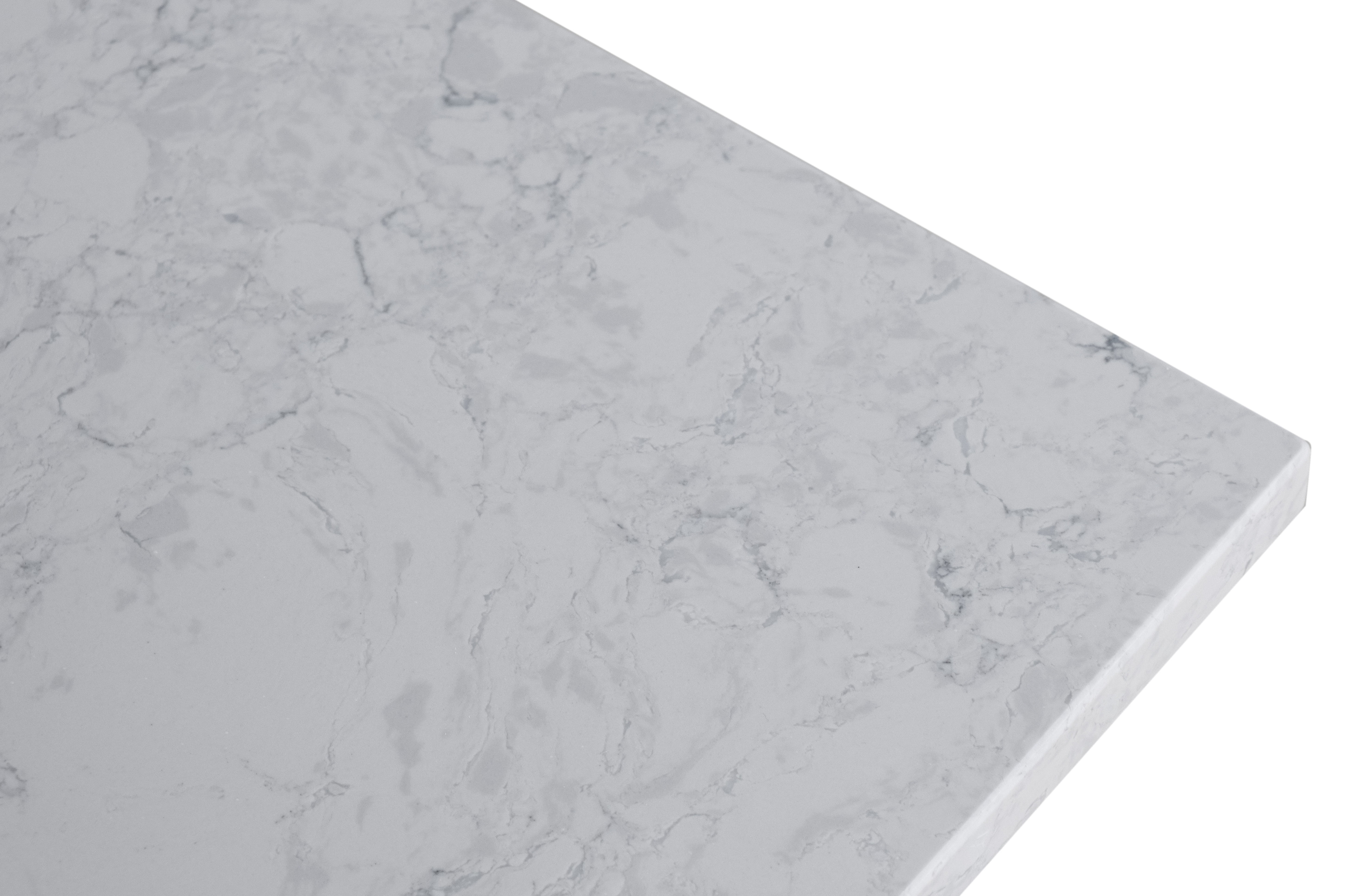 Montary Company 37in Bathroom Cararra Grey Engineered Stone Vanity Top with Ceramic Sink