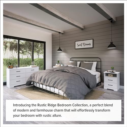 Prepac Sonoma Traditional Tall Nightstand Side Table with 3 Drawers, Functional Tall 3-Drawer Bedside Table 16