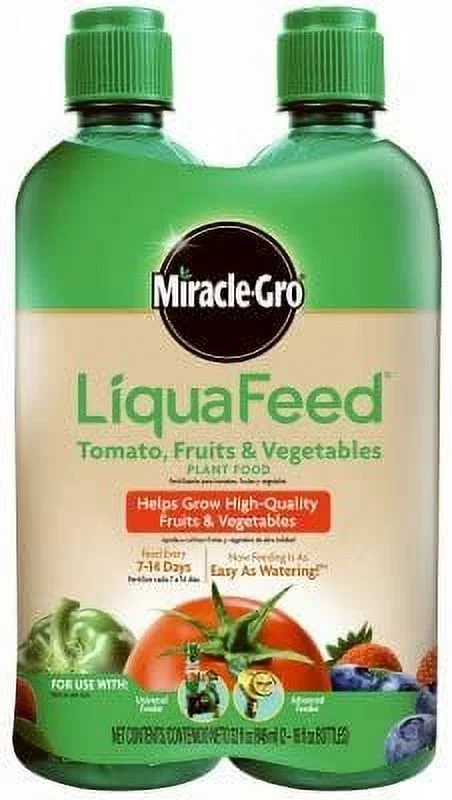 Scotts Miracle Gro 1004402 Liquafeed Tomato, Fruit, & Vegetable Food, 9-4-9, 2-Pk. - Quantity 6