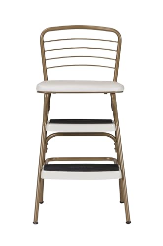 Cosco Stylaire Chair and Step Stool, 1-Pack, Black
