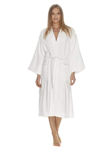 Womens Terry Cloth Bathrobe by Boca Terry, Cotton Spa Robes, Plush Hotel Bath Robe, M/L, 2X, 4X
