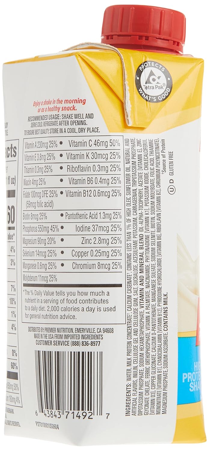 Premier Protein Premier Bananas & Cream High Protein Shake (15 X 11 Fl Ounce )Total Net Wt (165 Fl Ounce ),, ()