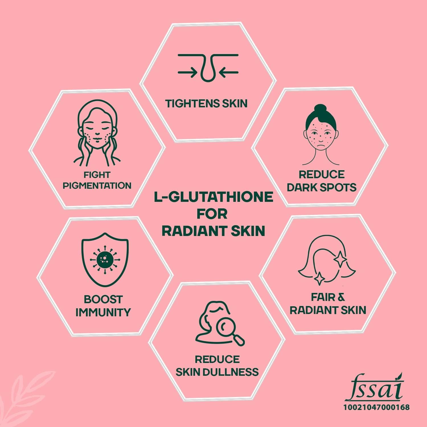 L Glutathione 1000mg for Healthy, Brightening & Radiant Skin (60 Veg Caps) for Men & Women with Vitamin C, Biotin. Helps Reducing Melanin, Clearance, Glowing Skin. Natural & Gluten free.