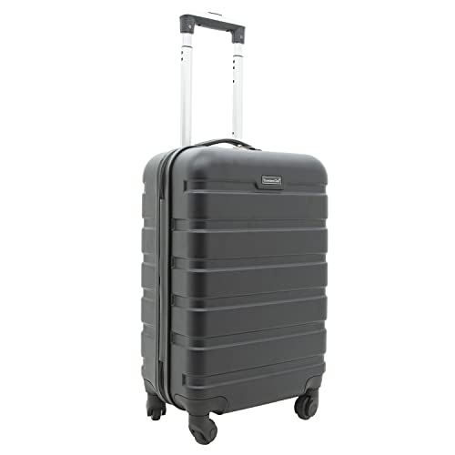 Travelers Club Harper Luggage, Black, 20-Inch Carry-On