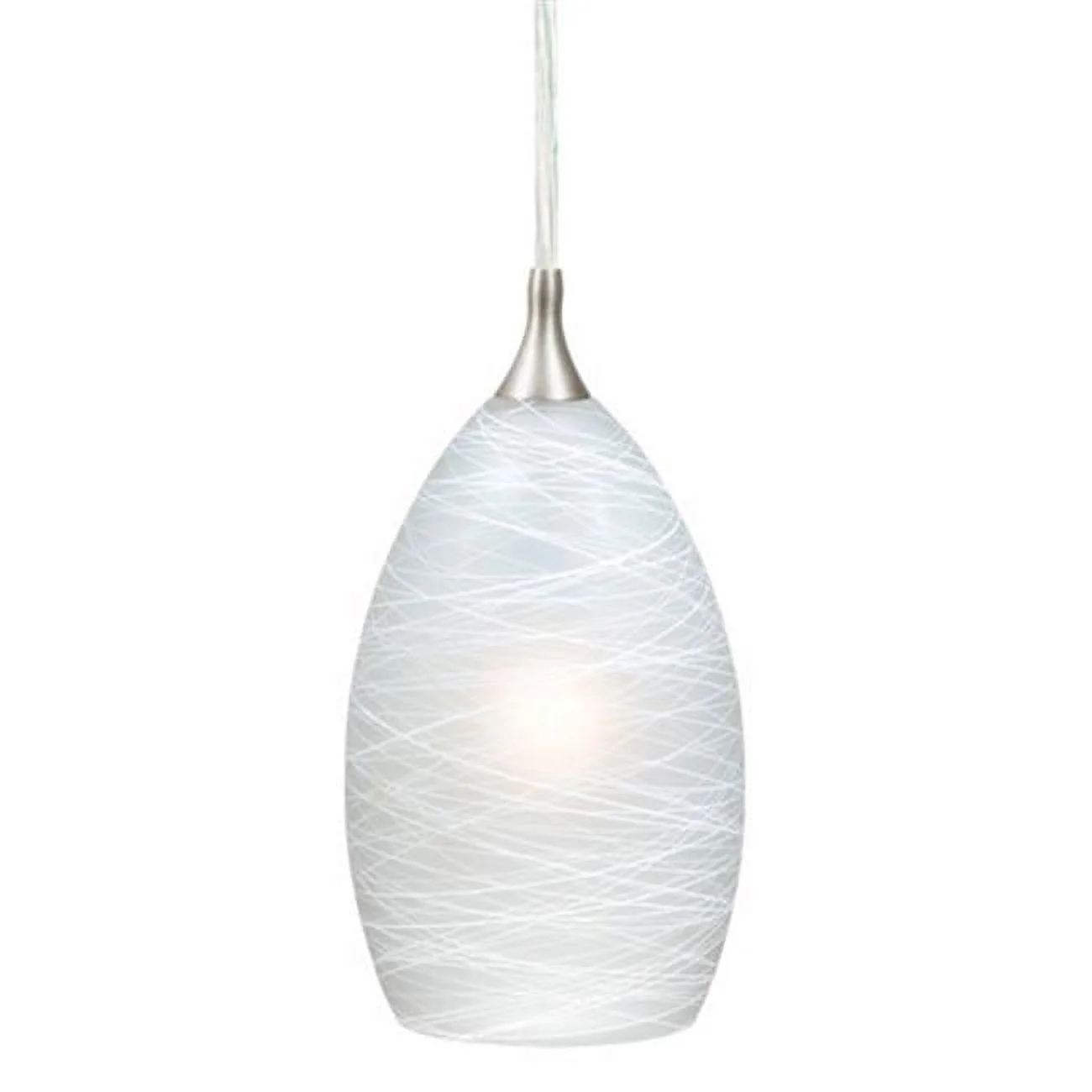 Milano 4-1/2 in. Mini Pendant With Cocoon Glass - Satin Nickel
