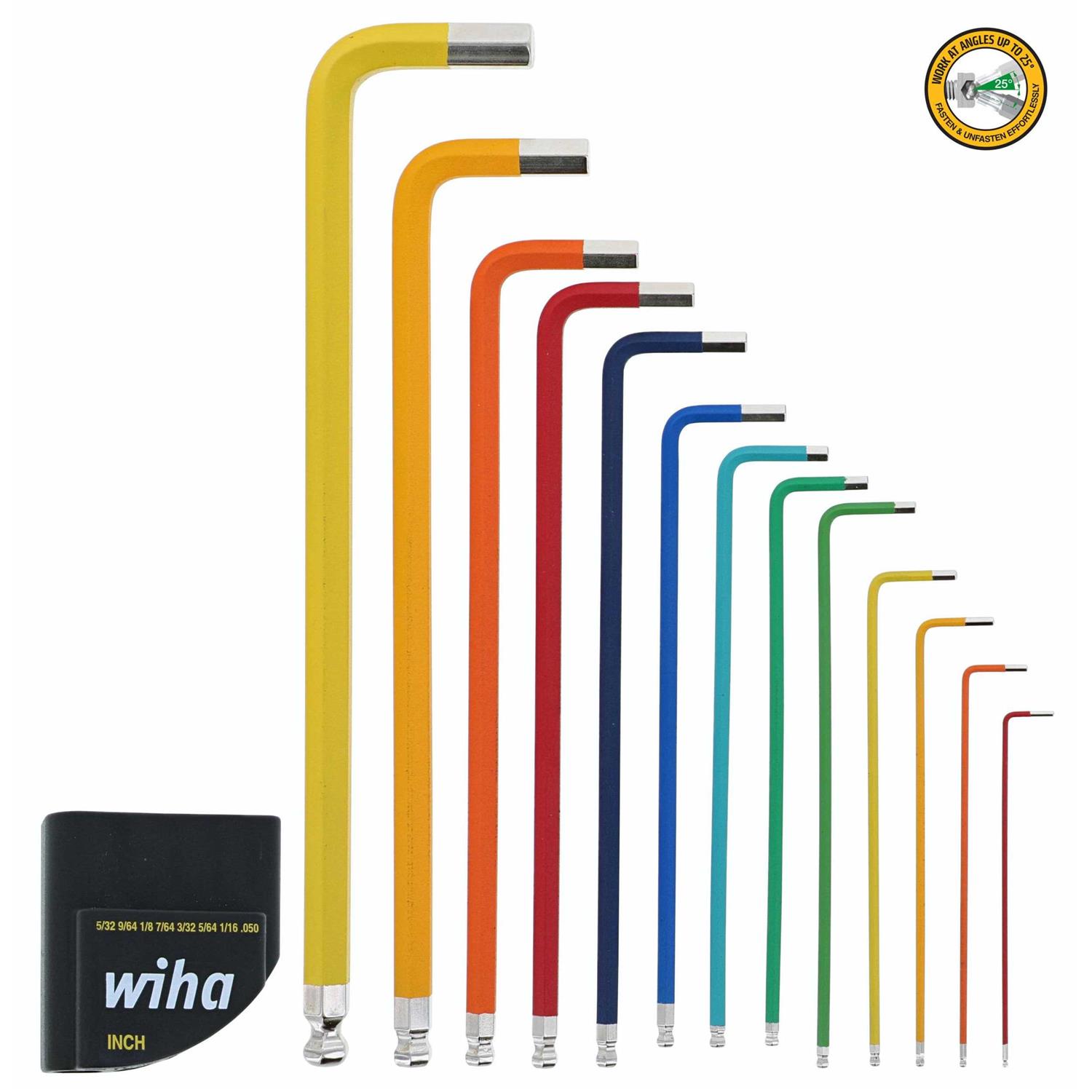 Wiha Color-Coded Ball End Hex L Key Set Inch - Shop Hardware Tools Online Store