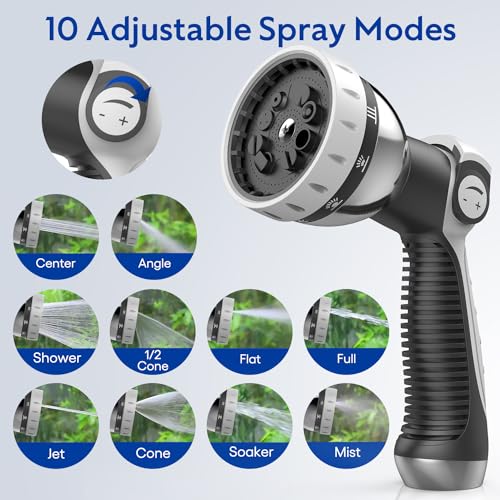 Ulnextic Retractable Garden Hose Reel,1/2 in x 110 ft Wall Mounted Hose Reel, Any Length Lock/Slow Return System/Wall Mounted/180°Swivel Bracket