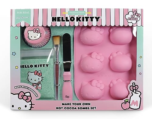 Handstand Kitchen Hello Kitty Hot Cocoa Bomb Making Set with Silicone Mold, Spatula and More!