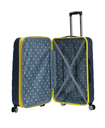 Rockland Melbourne Hardside Expandable Luggage with Spinner Wheels, 2TONEBLUE, 2 Piece (20/28)