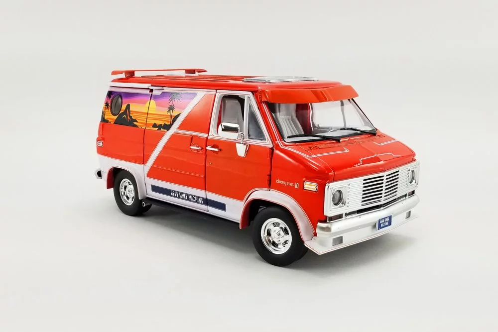1976 Chevy G-Series Van - Good Times Machine, Orange - Acme A1802100 - 1/18 scale Diecast Car