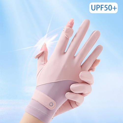 Women UV Sun Protection Touchscreen Gloves Full Finger Anti-Slip Cycling Gloves Summer Outdoor Gloves KCSSG002